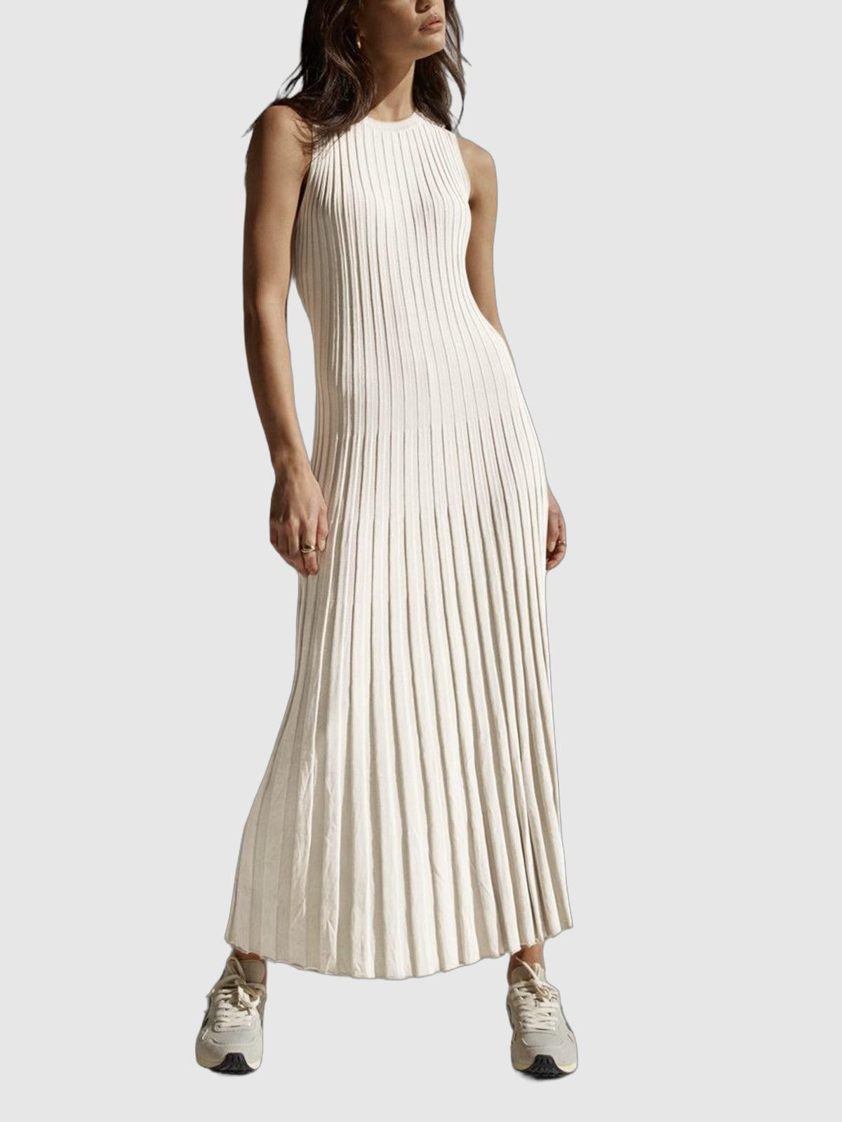 Faye - knit pleat maxi dress