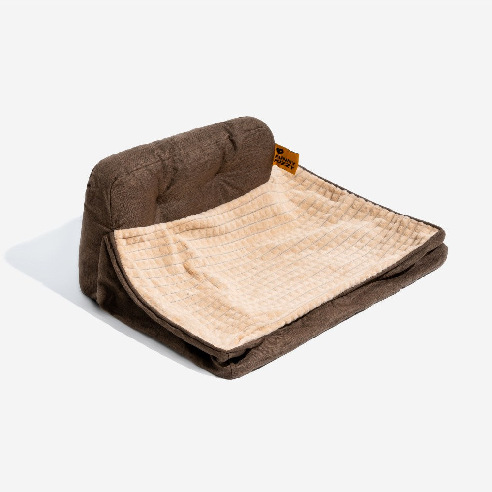 Ribbed Bolstered Pet Bed