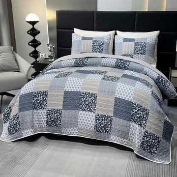 Cotton Patchwork Quilted Coverlet