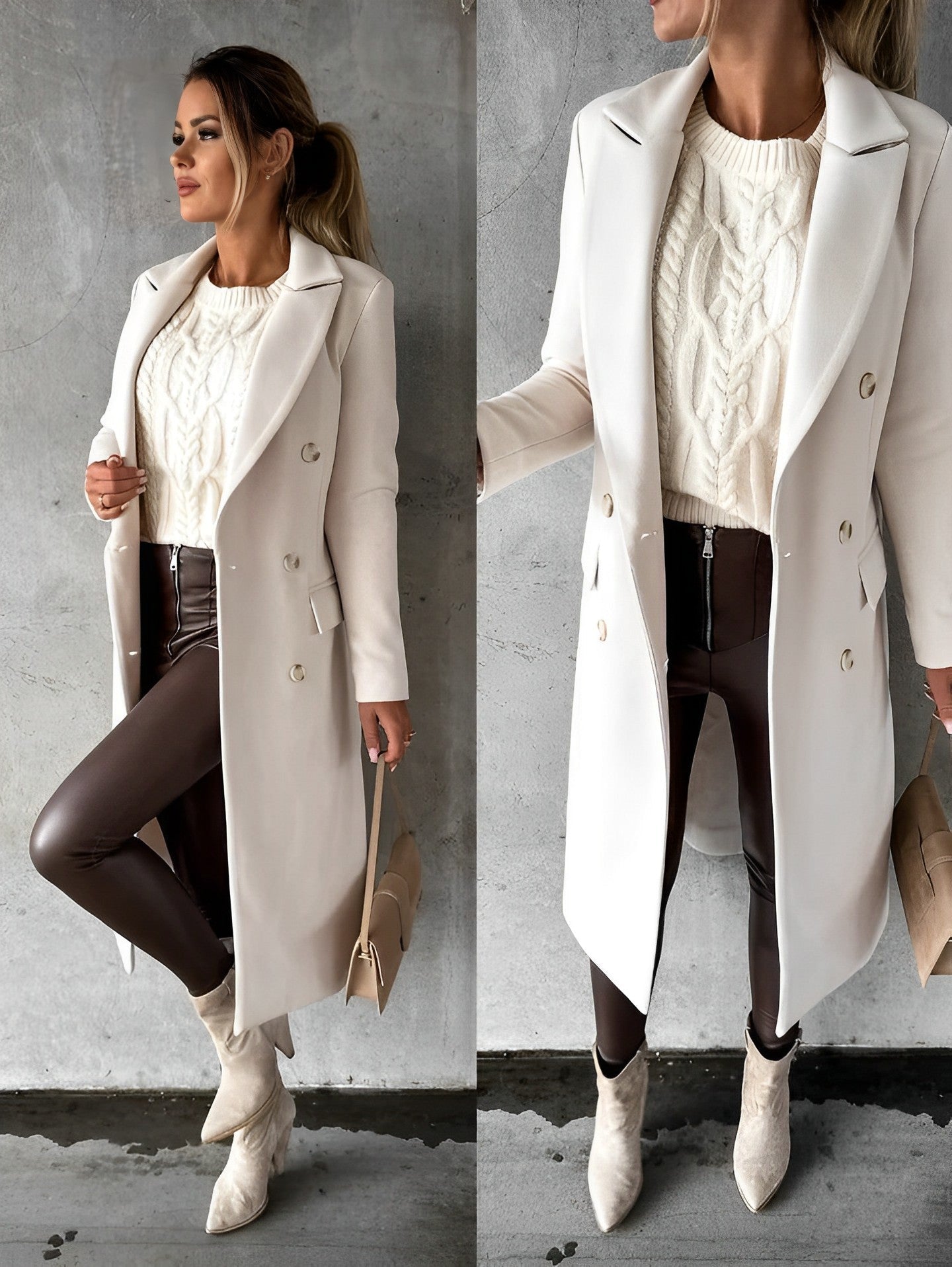 Women's double-breasted coat