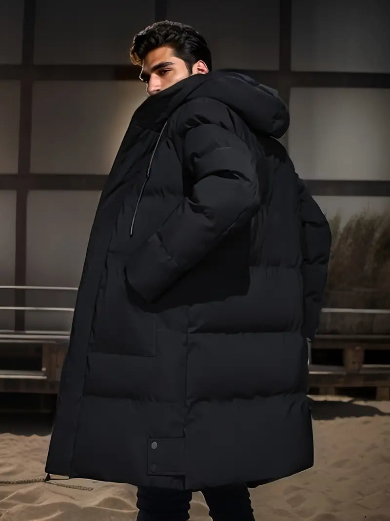 Men's long puffer coat in comfort and style