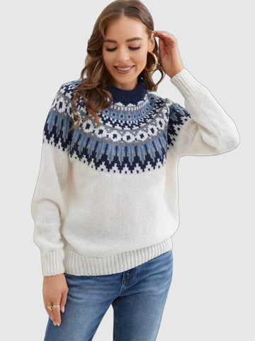 Elegant women's fresh and sweet forest style sweater