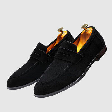 Men's slip-on suede loafers