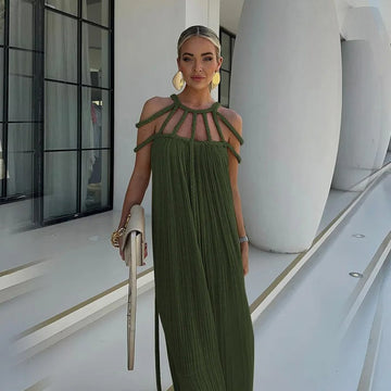 Women's strappy maxi dress for elegant summer vibes