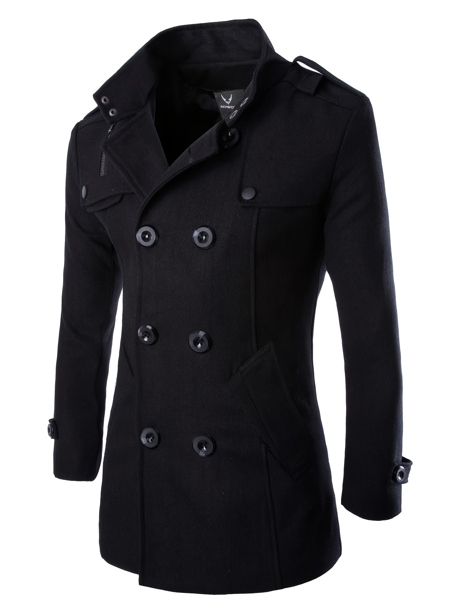 Men's double-breasted peacoat for classic warmth