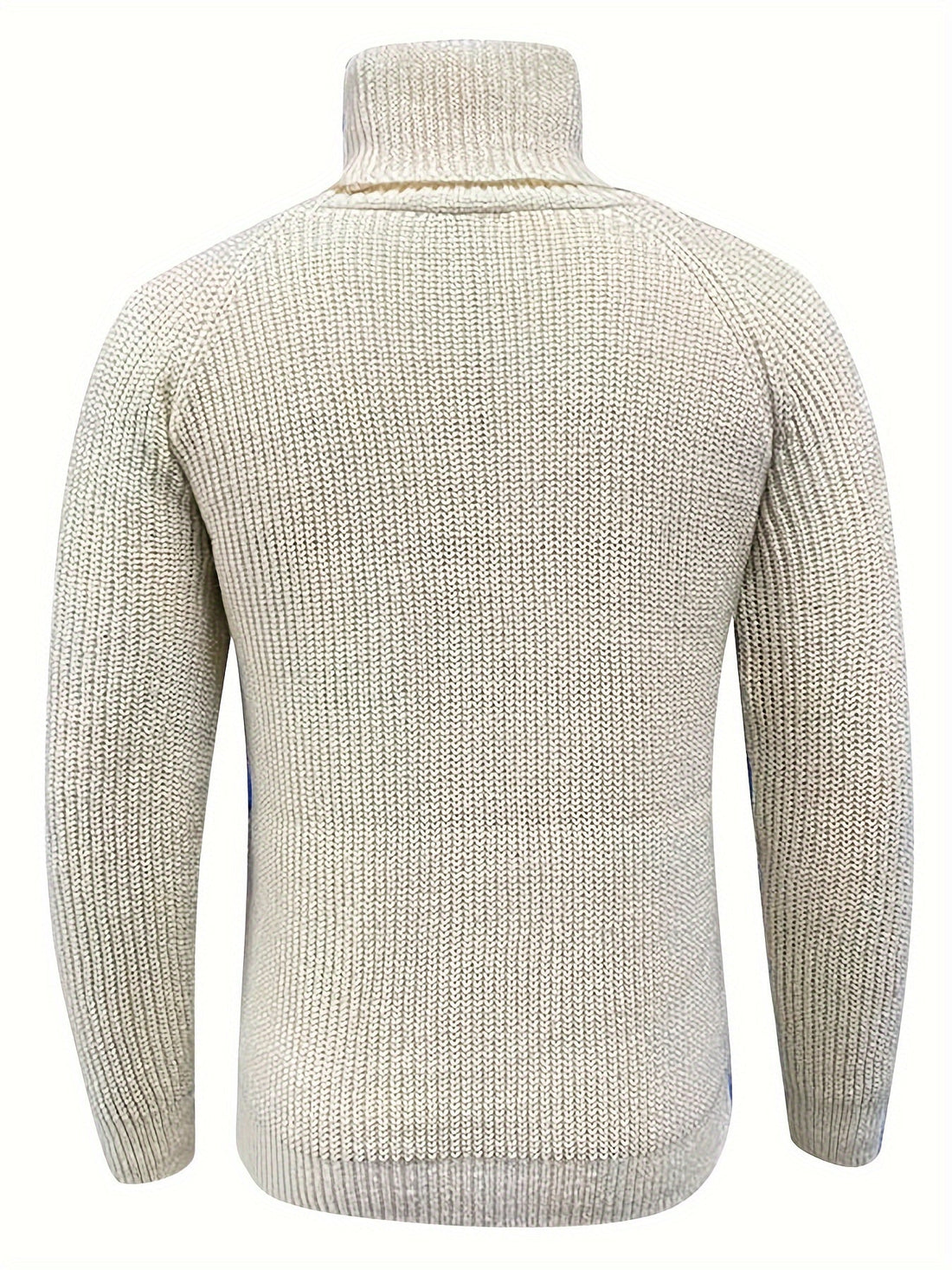 Men's chunky knit turtleneck sweater