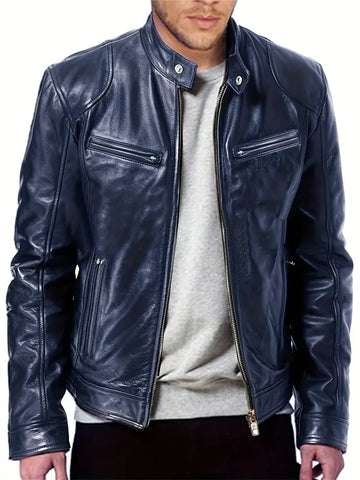 Men's sleek leather jacket for a classic edge