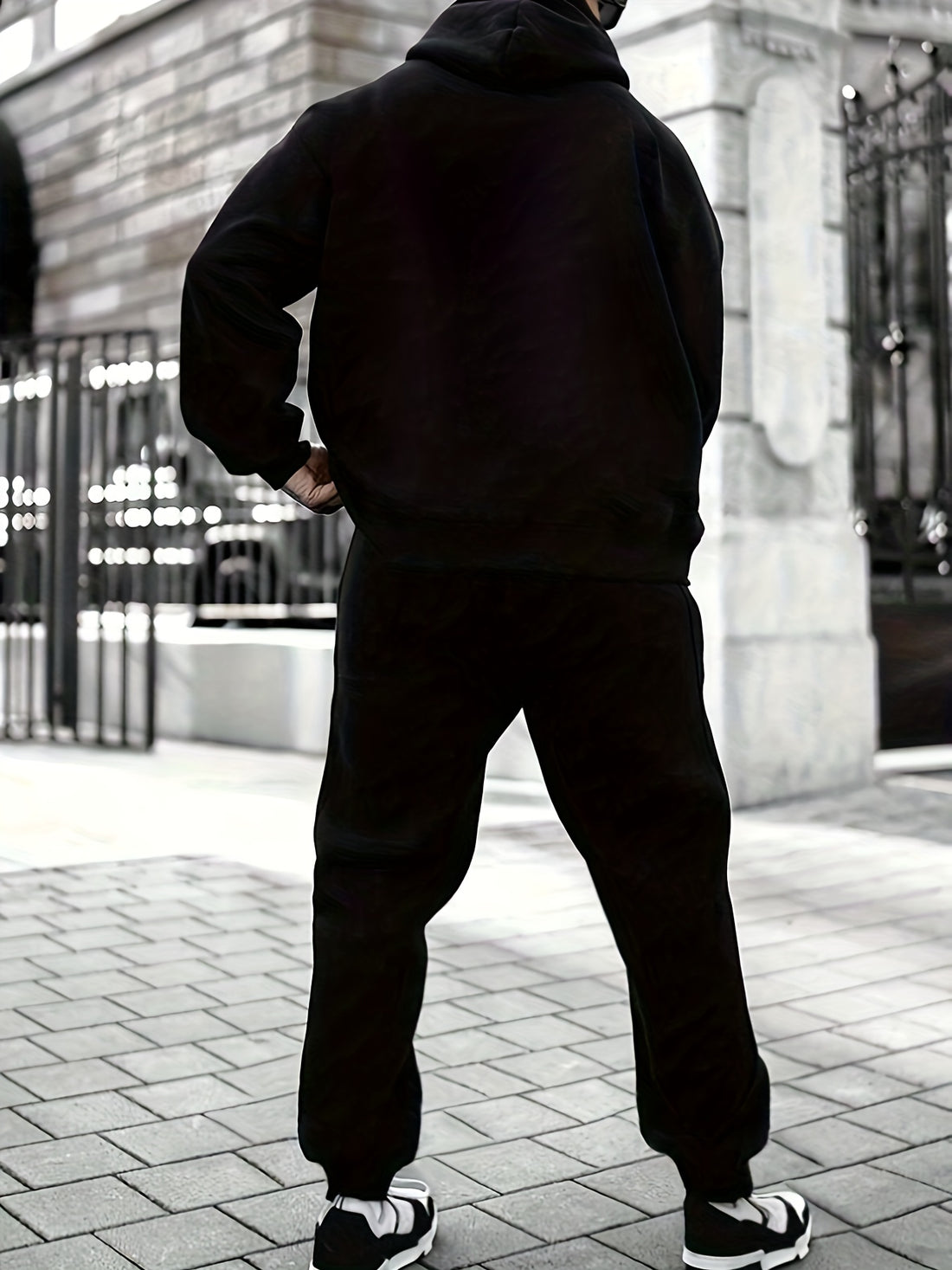 Plus size athletic sweat suit for men