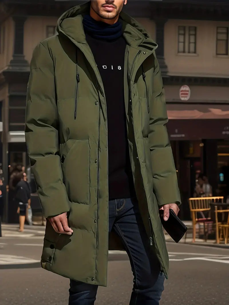 Men's long puffer coat in comfort and style