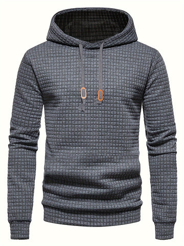 Casual men’s waffle winter hoodie