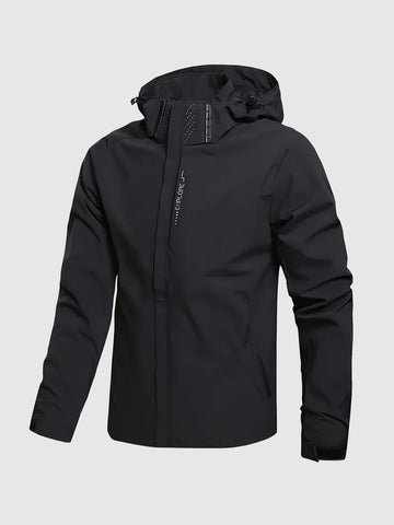 Lightweight windproof jacket with detachable hood men