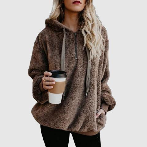 Elegant women hooded sweater