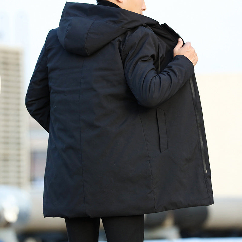 Men's quilted hooded winter coat for ultimate warmth