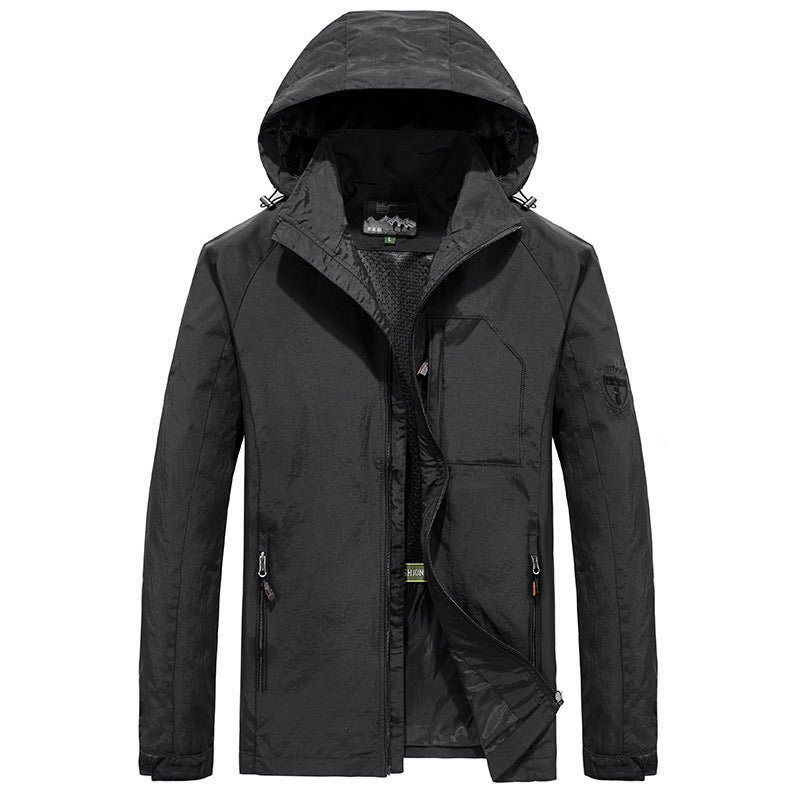 Men's lightweight outdoor jacket with hood