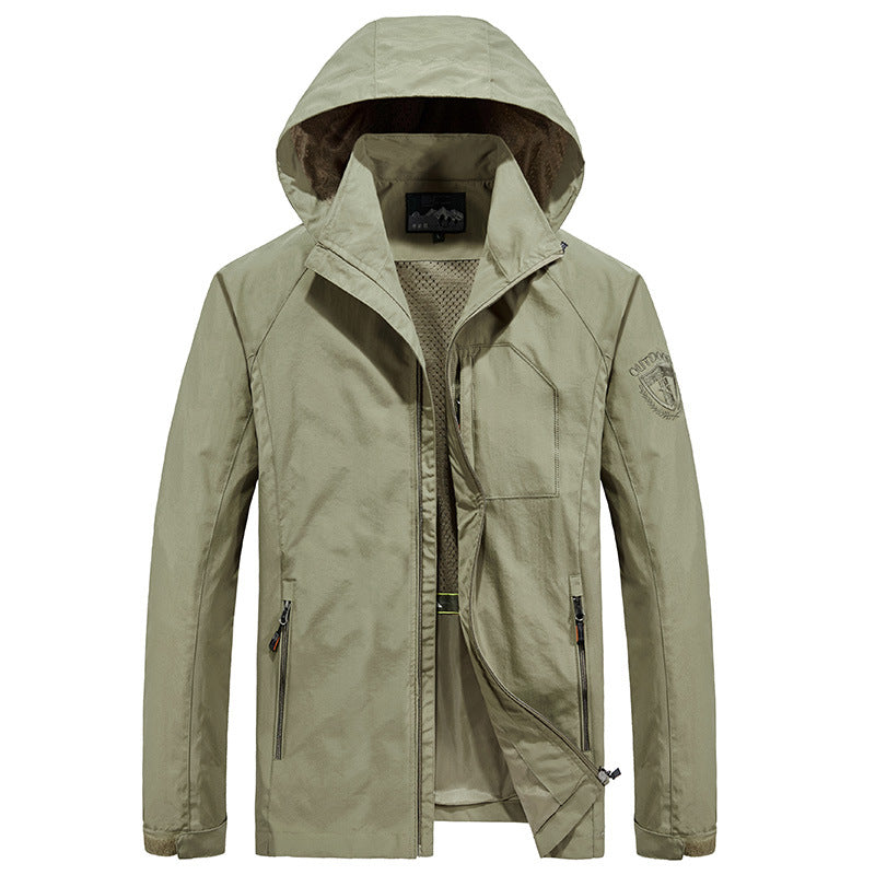 Men's lightweight outdoor jacket with hood