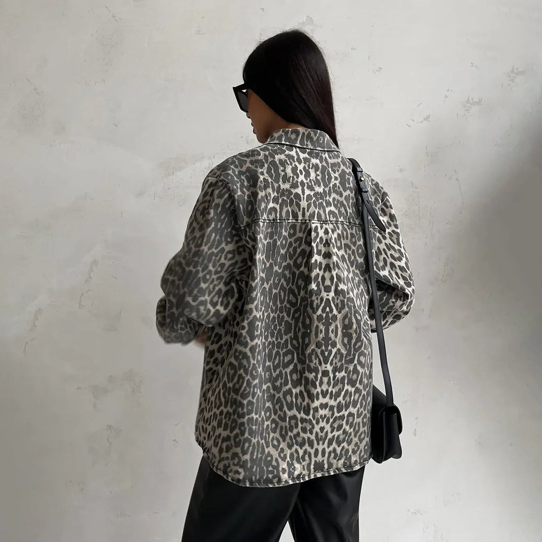 Women's leopard print jacket for bold street style