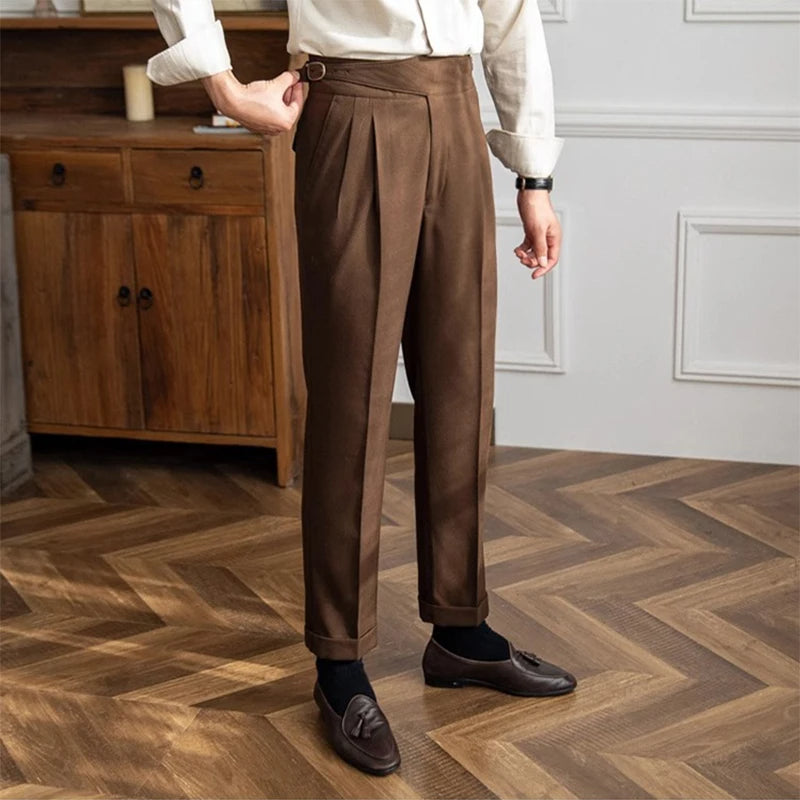 Men's dress pants with pleats