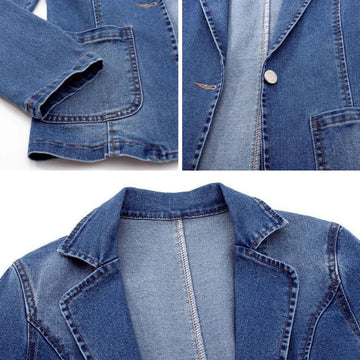 Women's casual denim blazer for effortless style