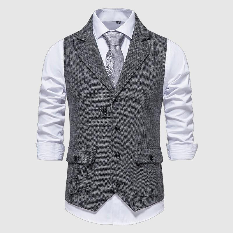 Classic single-breasted vest for men