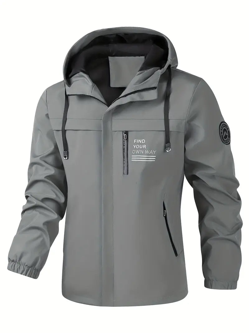 Waterproof Mid-Season Jacket with Hood - Lightweight and Breathable Design