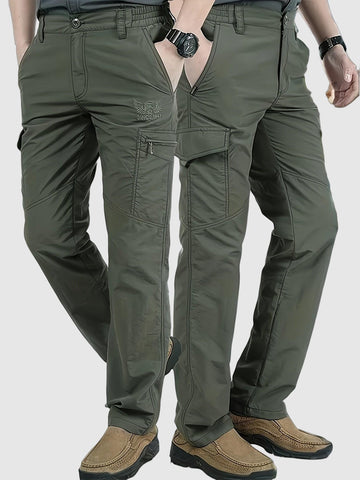 Cargo hiking pants with multi pocket design for men