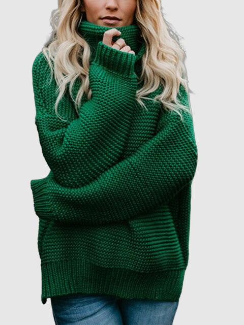 Women's knit turtleneck sweater