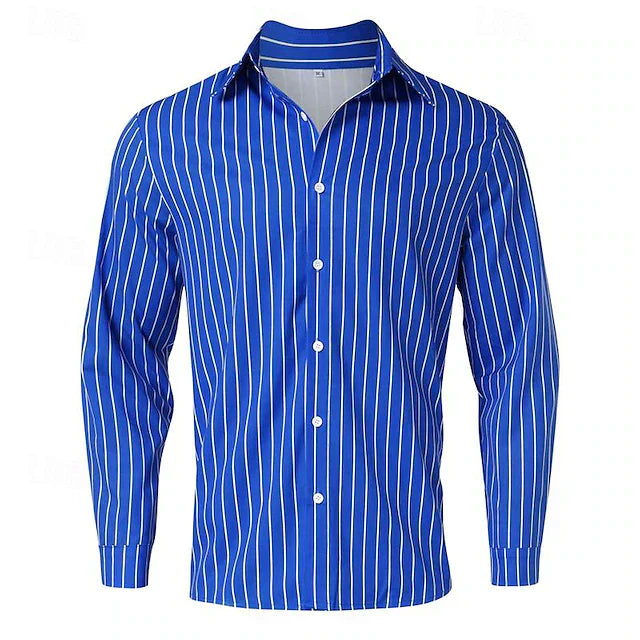 Men’s classic striped shirt with button closure