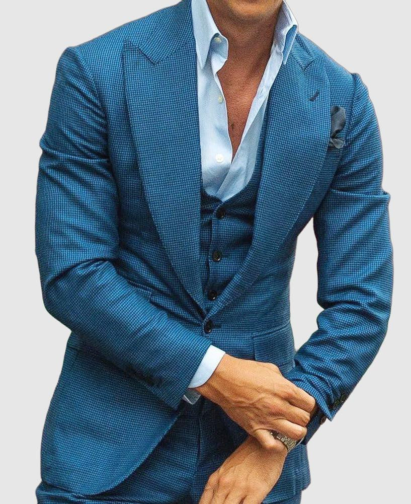 Men's long sleeve striped blazer