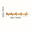 Solid Wood Angled Wall Peg Rack