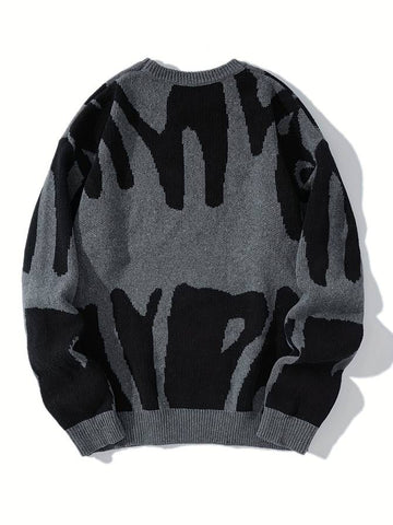 Women's abstract pattern sweater