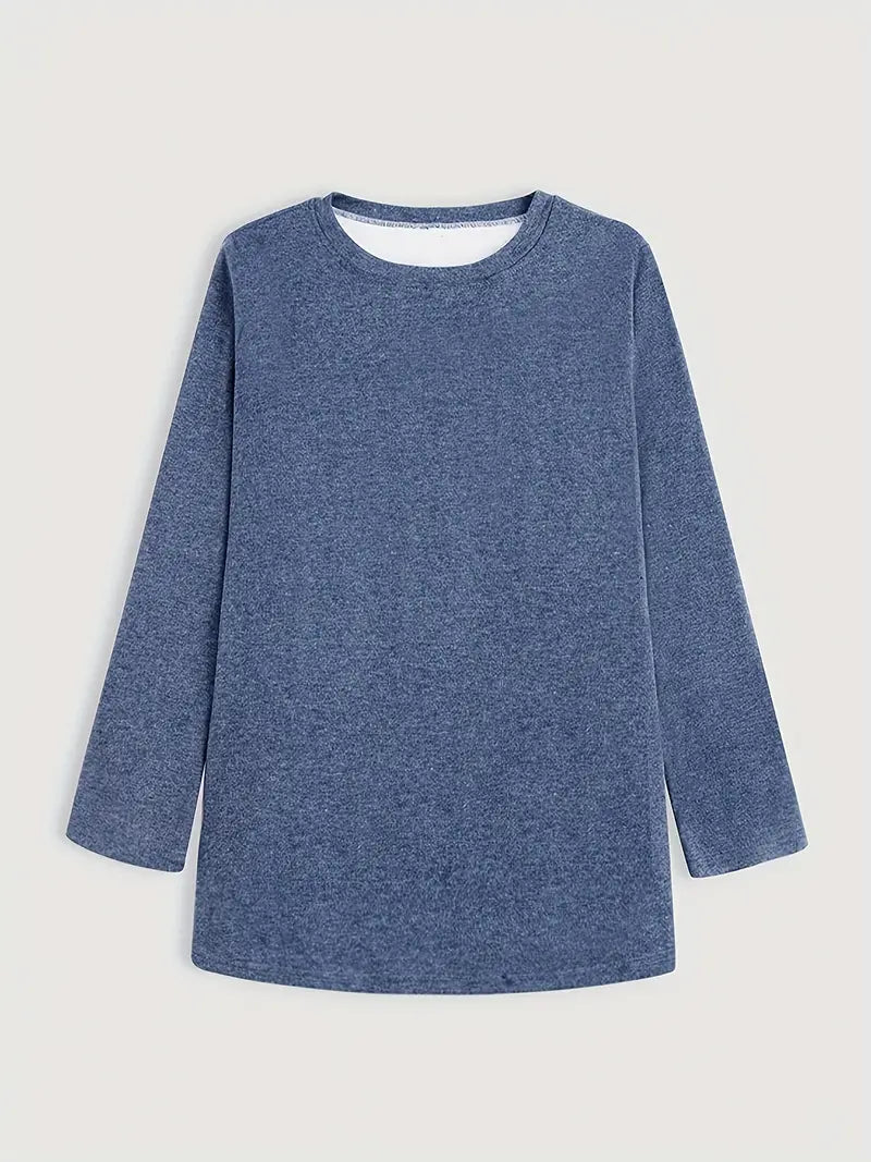 Women's fleece-lined sweatshirt tunic