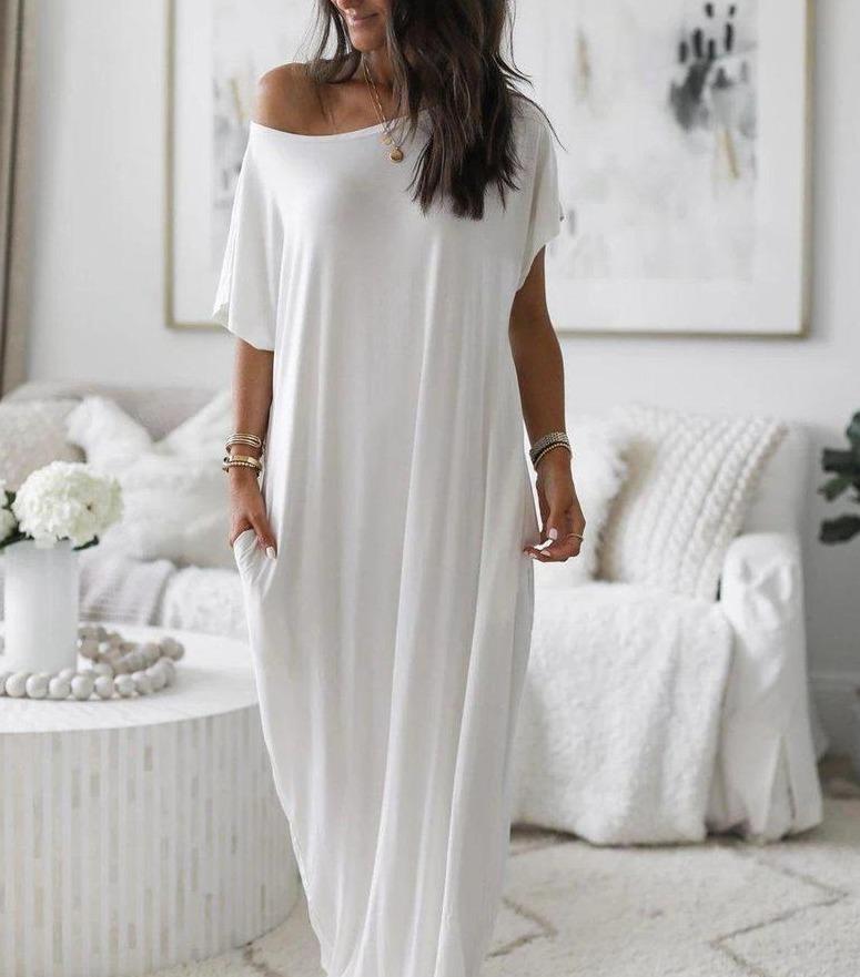 Women's off-shoulder lounge maxi dress for ultimate comfort