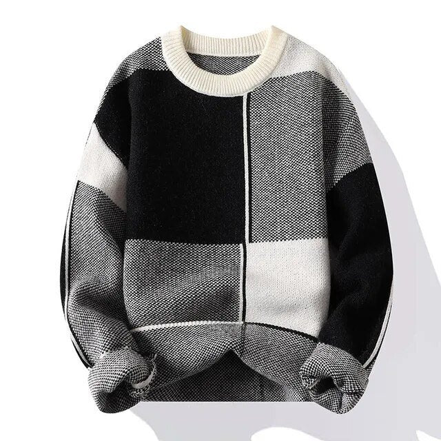 Men's graphic block crewneck sweater