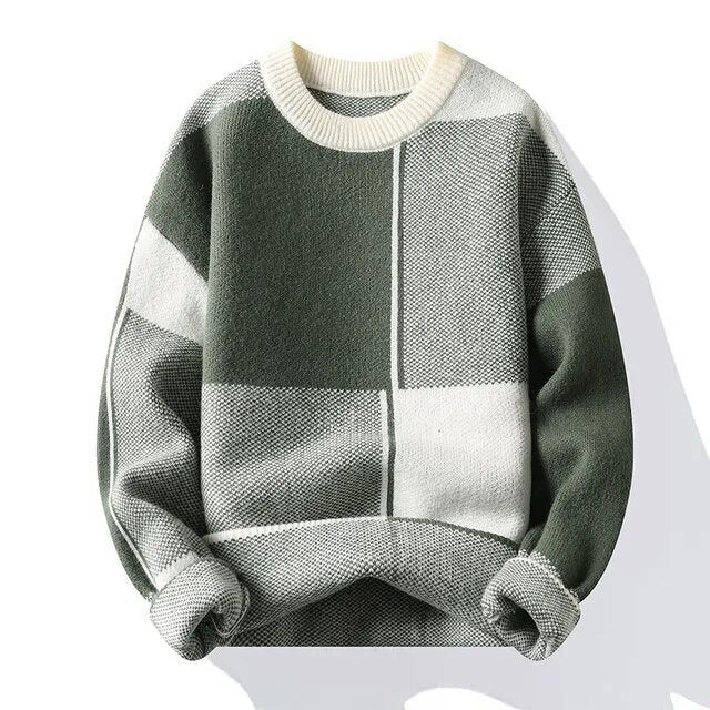 Men's graphic block crewneck sweater