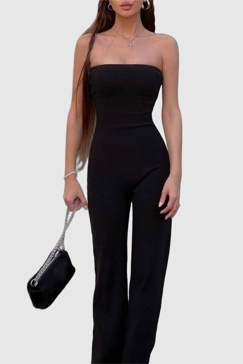 Charlie - Strapless Skinny Jumpsuits