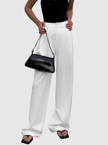 Sabine - full length pleated wide leg pants