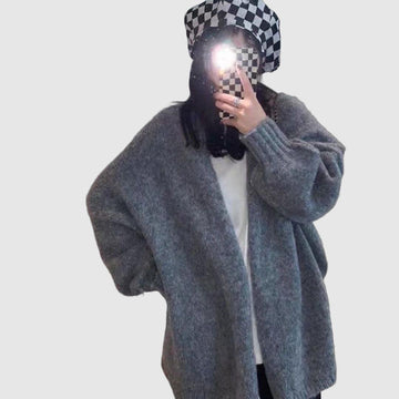 Women's cozy fuzzy cardigan