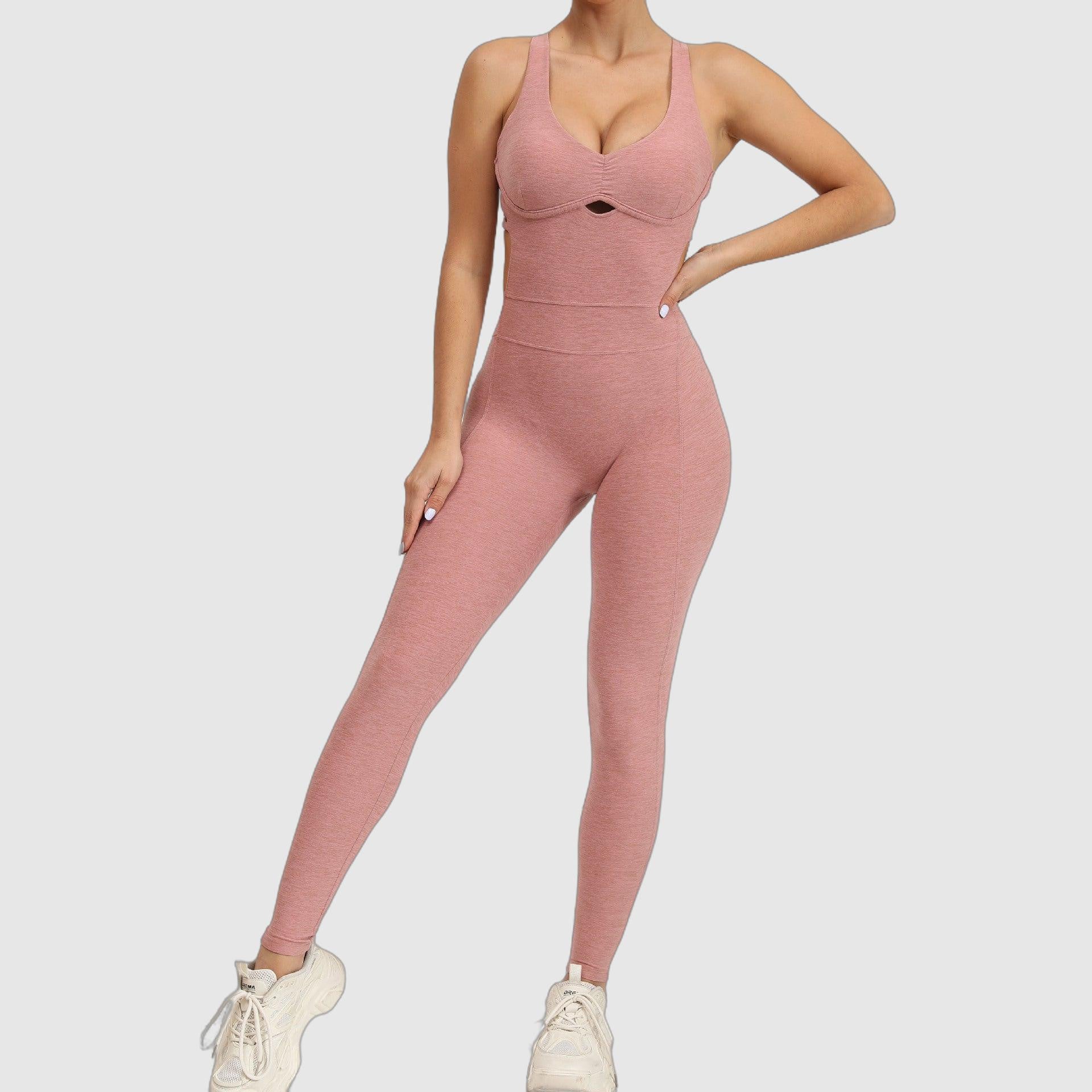 Women's sporty bodysuit with push-up effect