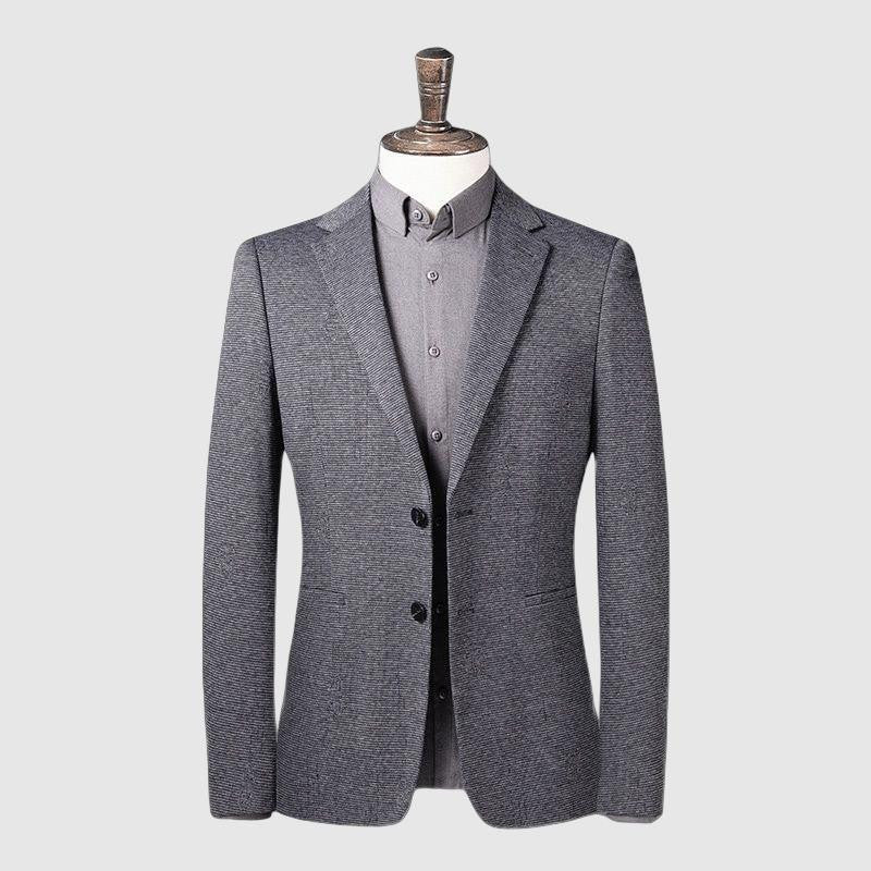 Men’s Blazer - Slim Fit Tailored Jacket - Notched Lapel - Two-Button Closure