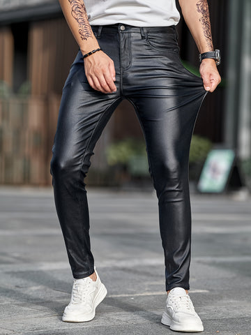 Casual high stretch skinny jeans for men