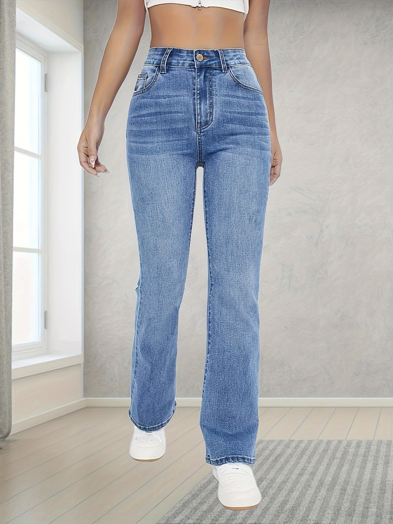 Lior - light blue bootcut jeans