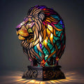 Tiffany-Style Stained Glass Elephant Table Lamp