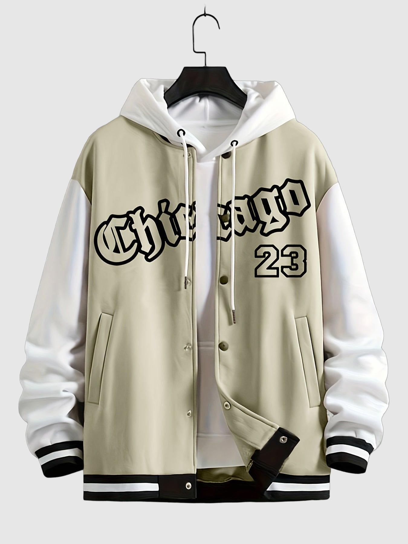 Plus size baseball jacket for men