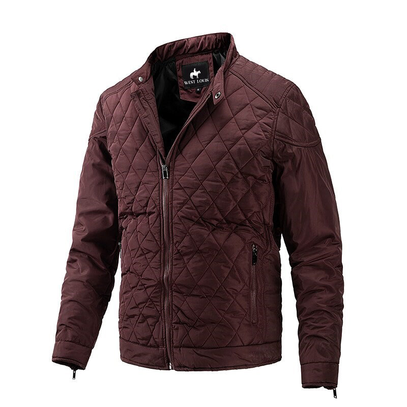 Men's light quilted stand collar jacket