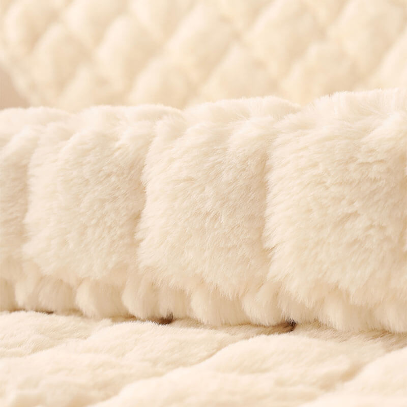Plush Quilted Sofa Slipcover