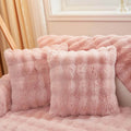 Plush Faux Fur Quilted Sofa Slipcover