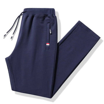 Men's solid color loose fit trousers for casual autumn wear