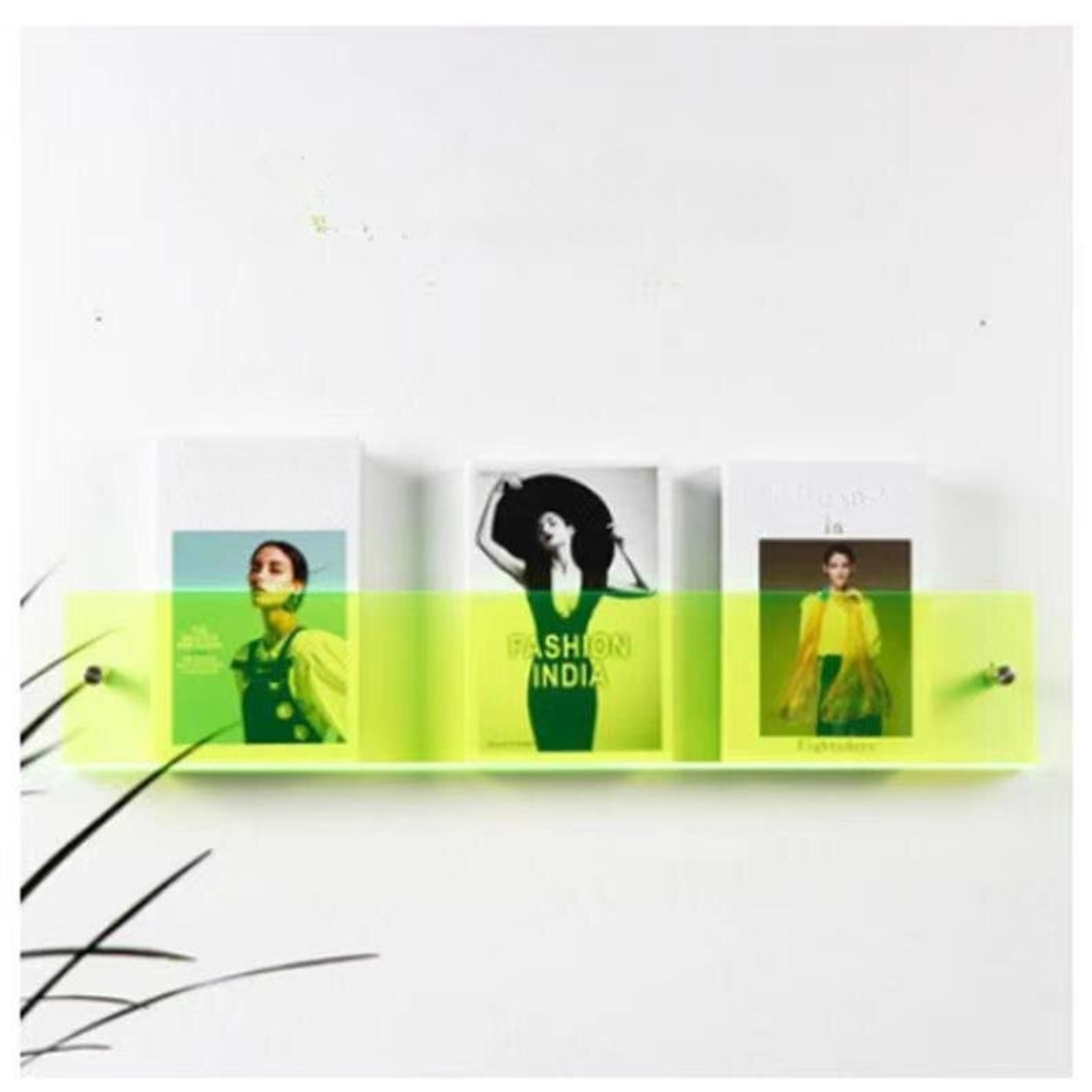 Translucent Segmented Wall-Mounted Magazine Holder