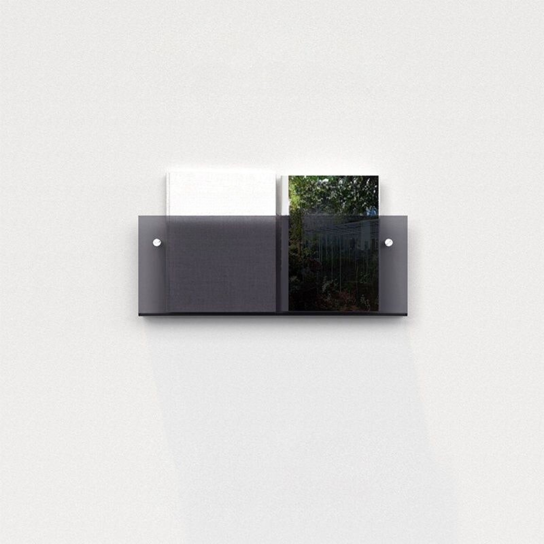 Translucent Segmented Wall-Mounted Magazine Holder