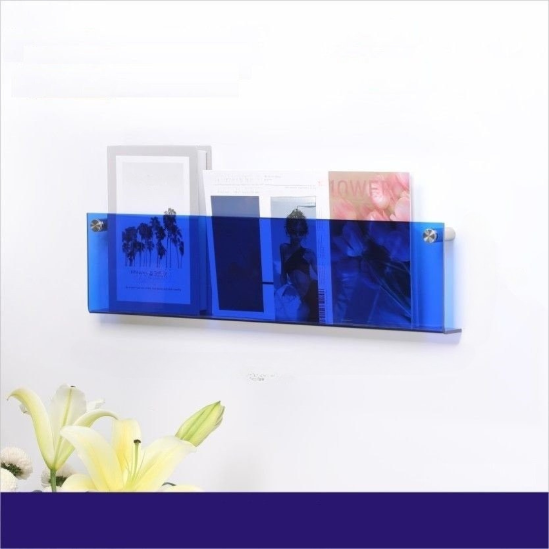 Translucent Segmented Wall-Mounted Magazine Holder